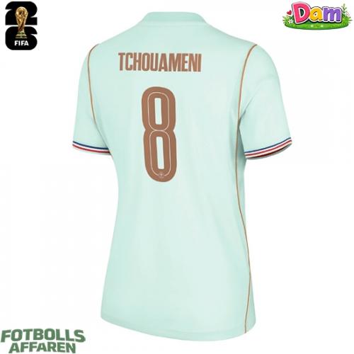 Frankrike Aurelien Tchouameni #8 Bortatröja Kvinnor VM 2026 Kortärmad